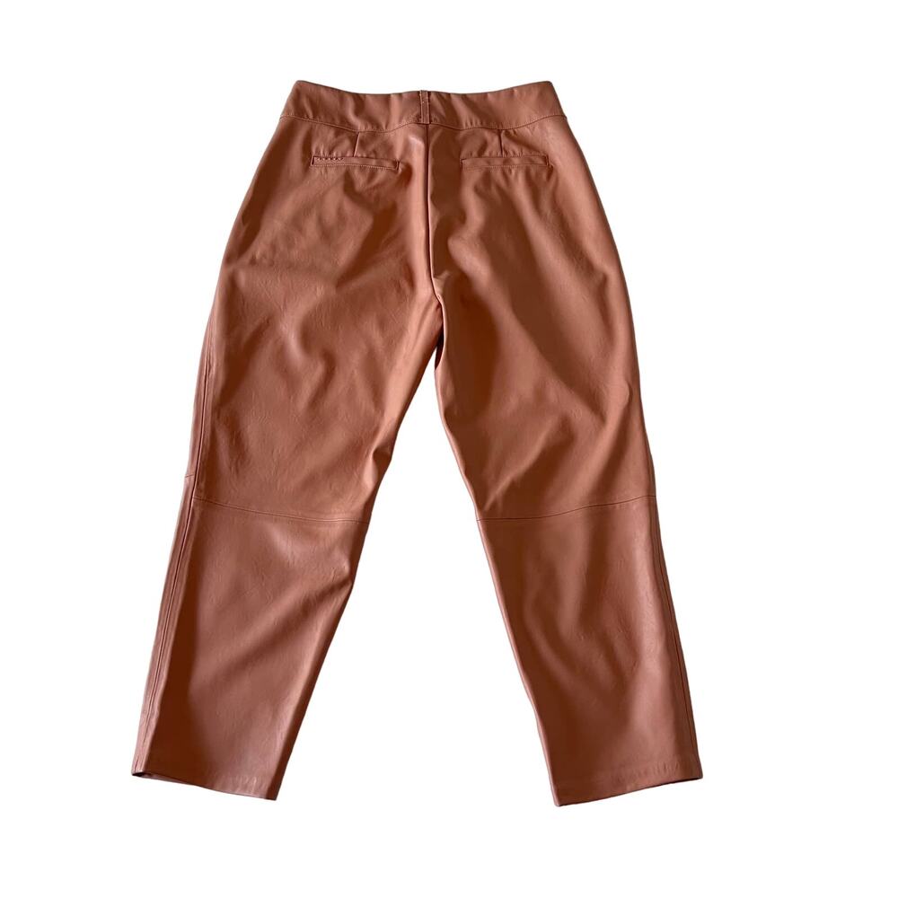 Blank NYC Chelsea High Rise Faux Leather Pleated Tapered Ankle Pants Size 32 - Picture 5 of 15